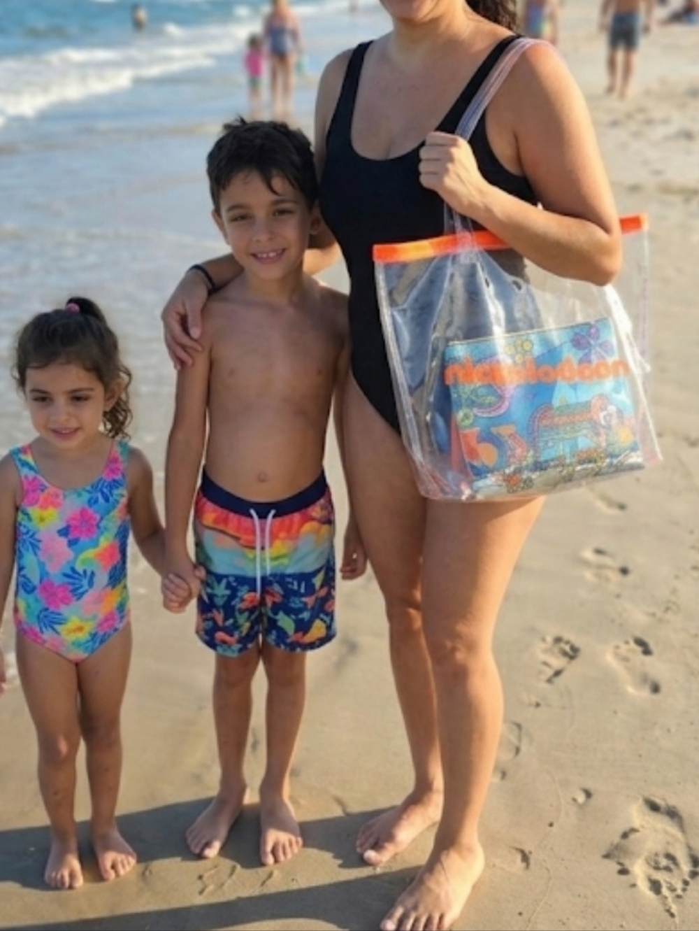 Nickelodeon x Romero Britto SpongeBob SquarePants Clear Beach Tote Bag + Pouch